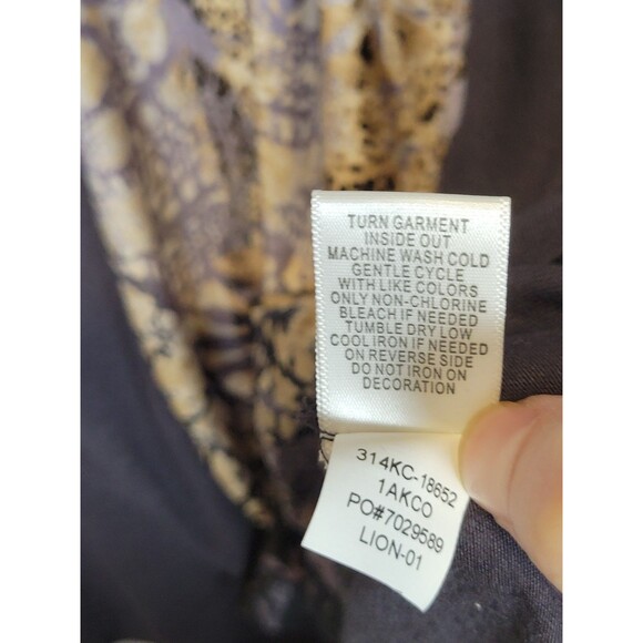 Y2K Butterfly Blouse Top Babydoll Flutter Sleeve Size PM Medium By One World - Picture 10 of 10